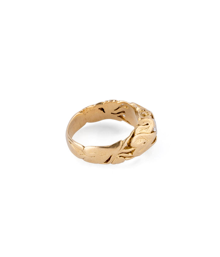Bague Art nouveau "Birna" profil droite - Caillou Paris
