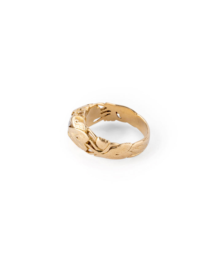Bague Art nouveau "Birna" profil gauche - Caillou Paris