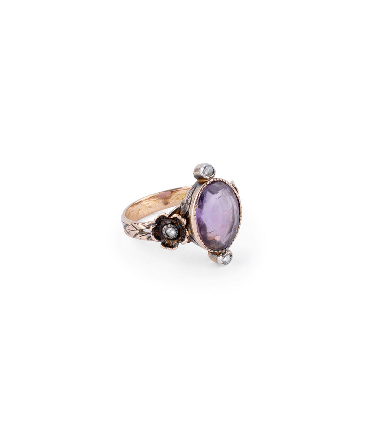 Bague ancienne améthyste "Lotta" droite - Caillou Paris