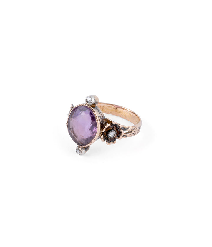 Bague ancienne améthyste "Lotta" gauche - Caillou Paris