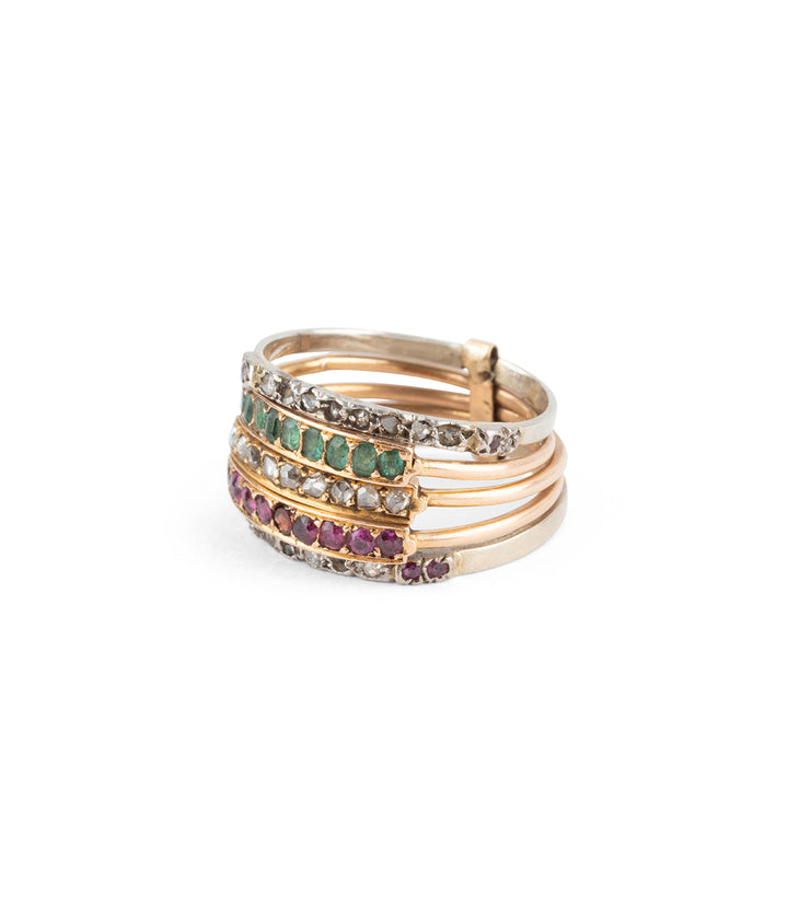 Bague-ancienne-cinq-anneaux-or-18carats-Heida-Caillou-Paris