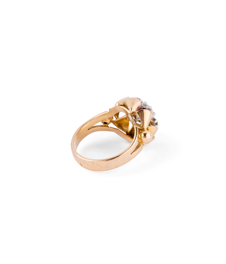 Bague vintage diamants "Kezia" dos droit - Caillou Paris