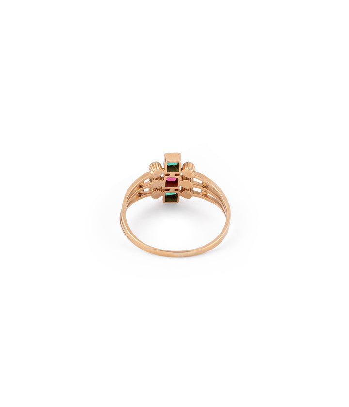 Bague ancienne or "Valia" dos - Caillou Paris