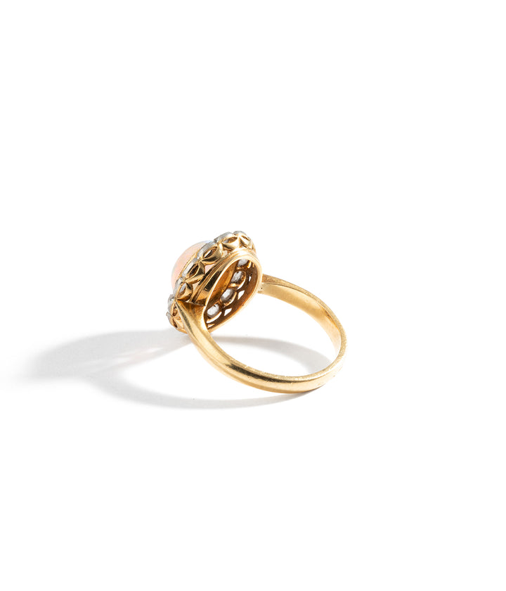 Bague ancienne en opale et diamants Yannis - Caillou Paris