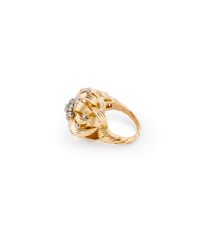 Bague ancienne or "Anissa" profil gauche - Caillou Paris