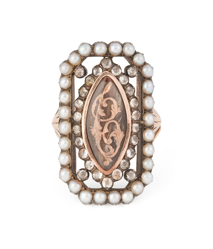 Bague-ancienne-perles-cheveux-tresses-Nadia-Caillou-Paris
