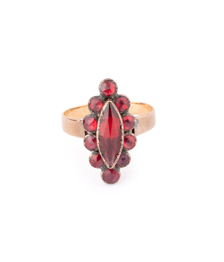 Bague ancienne regionale en grenats de Perpignan "Iniya" - Caillou Paris