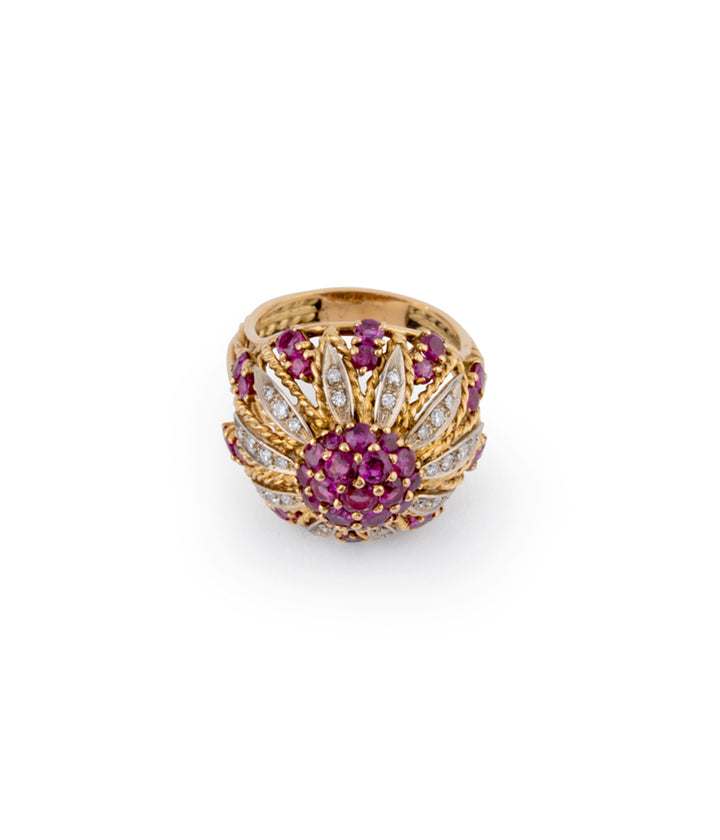 Bague ancienne rubis Akiva - Caillou Paris