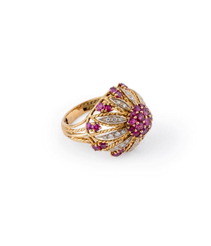 Bague ancienne rubis Akiva droite - Caillou Paris