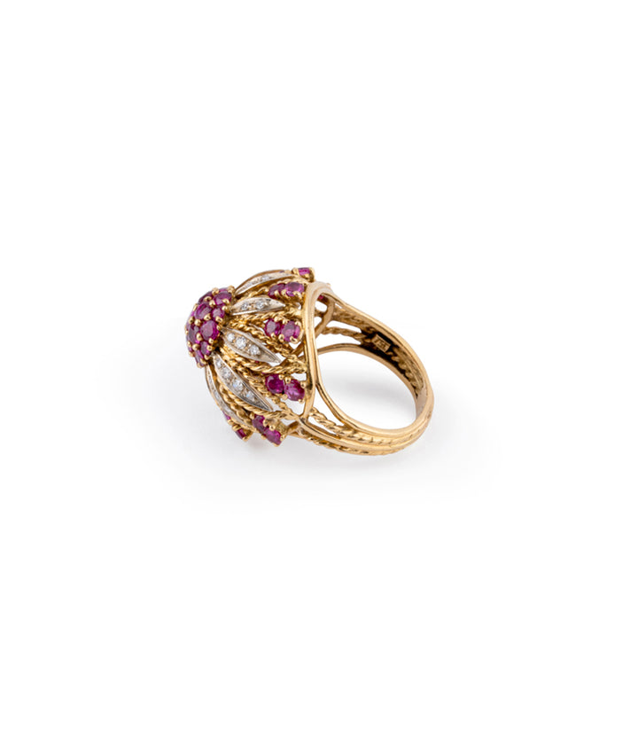 Bague ancienne rubis Akiva gauche - Caillou Paris