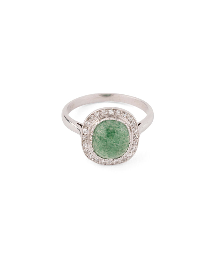 Bague années 20 en diamants et aventurine "Songaa" - Caillou Paris