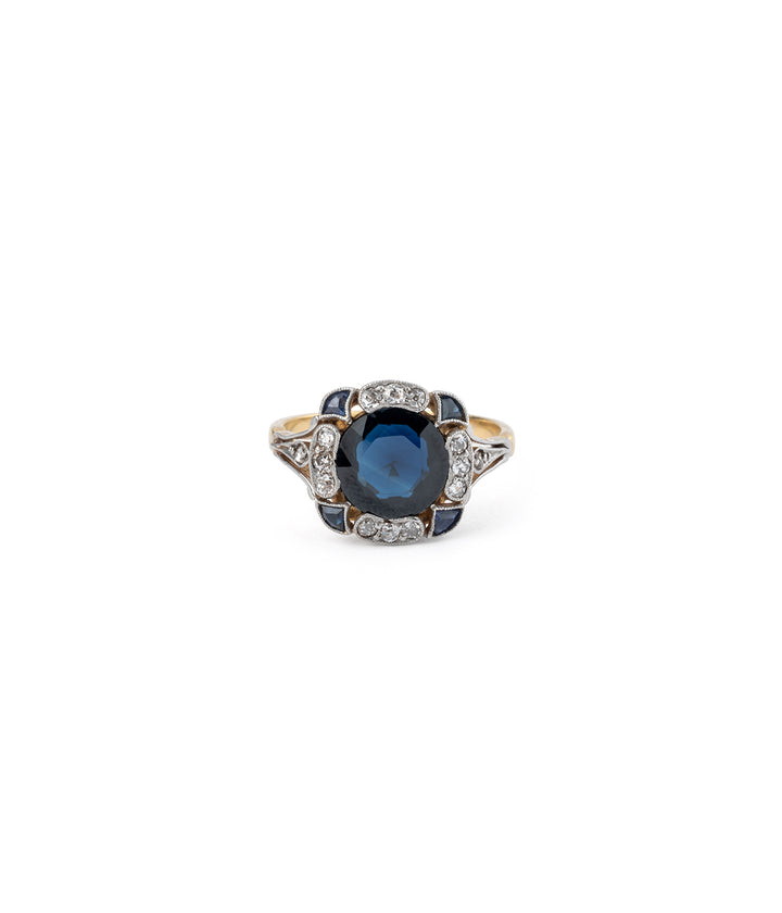 Bague de fiançailles ancienne saphir "Macey" - Caillou Paris