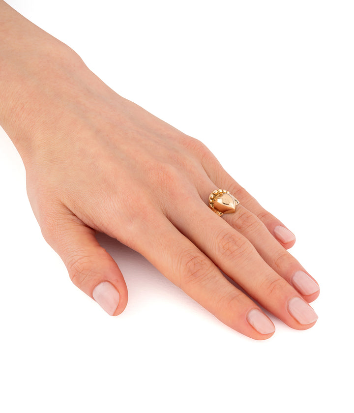 Bague de foi bretagne or rose Bague de foi ancienne "Myrta" - Caillou Paris