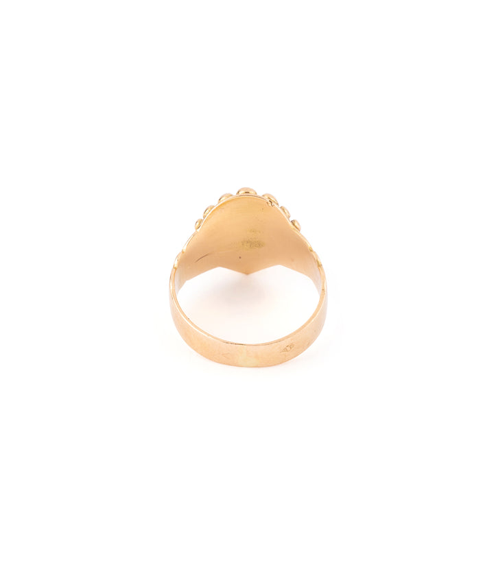 Bague de promesse ancienne Bretagne en or rose "Myrta" - Caillou Paris