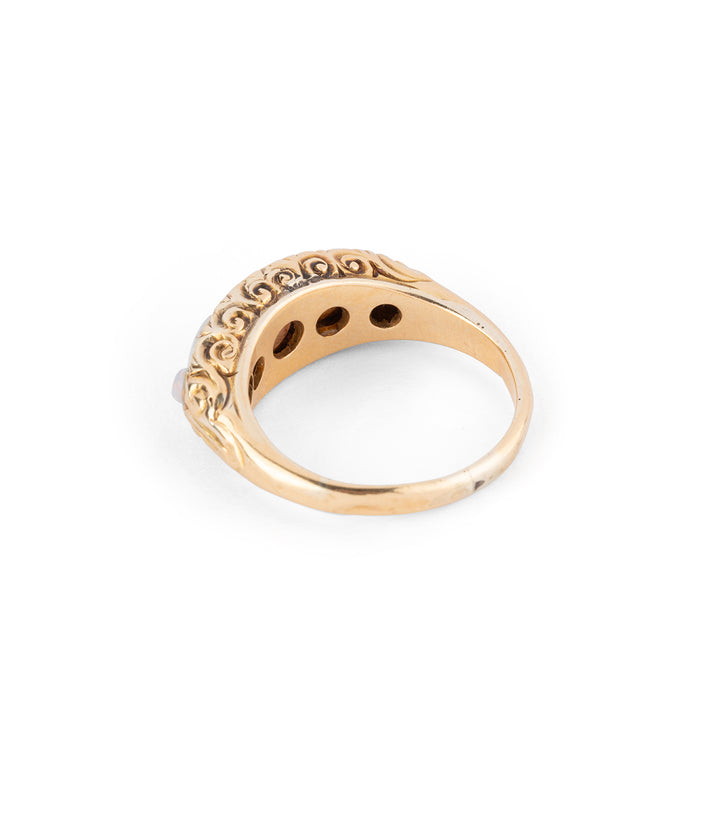 Bague de fiançailles ancienne en opale "Vikesh" - Caillou Paris