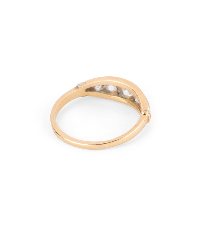 Bague de fiançailles jarretière ancienne en diamants "Valle" - Caillou Paris