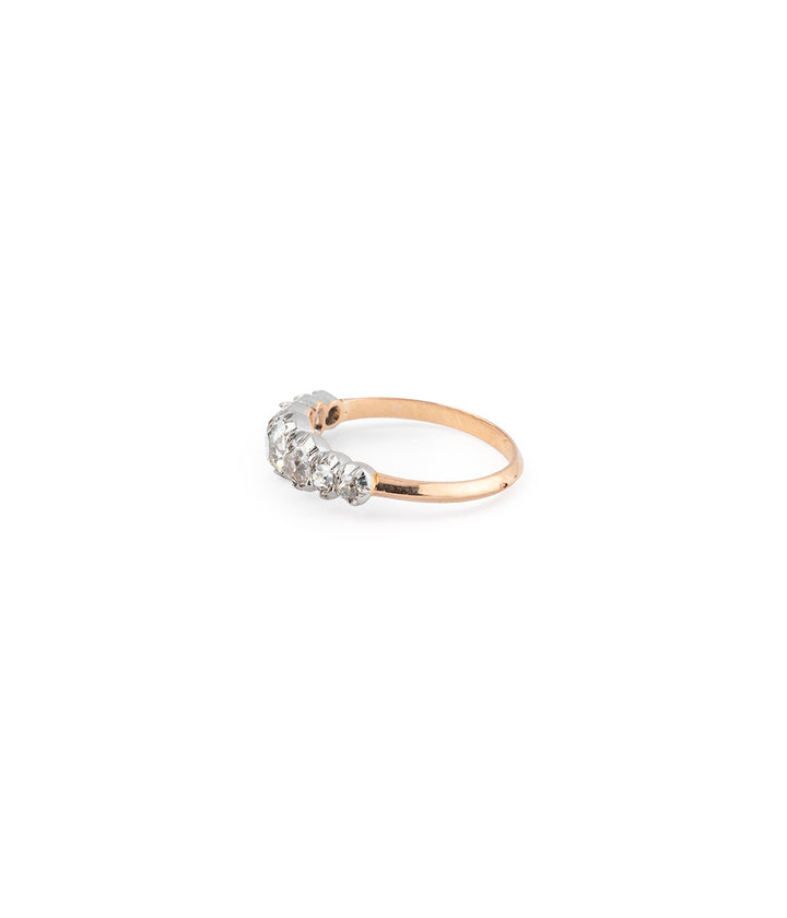Bague jarretière ancienne "Dabi" profil gauche - Caillou Paris