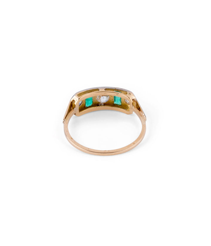 Bague jarretière ancienne "Gasa" dos - Caillou Paris