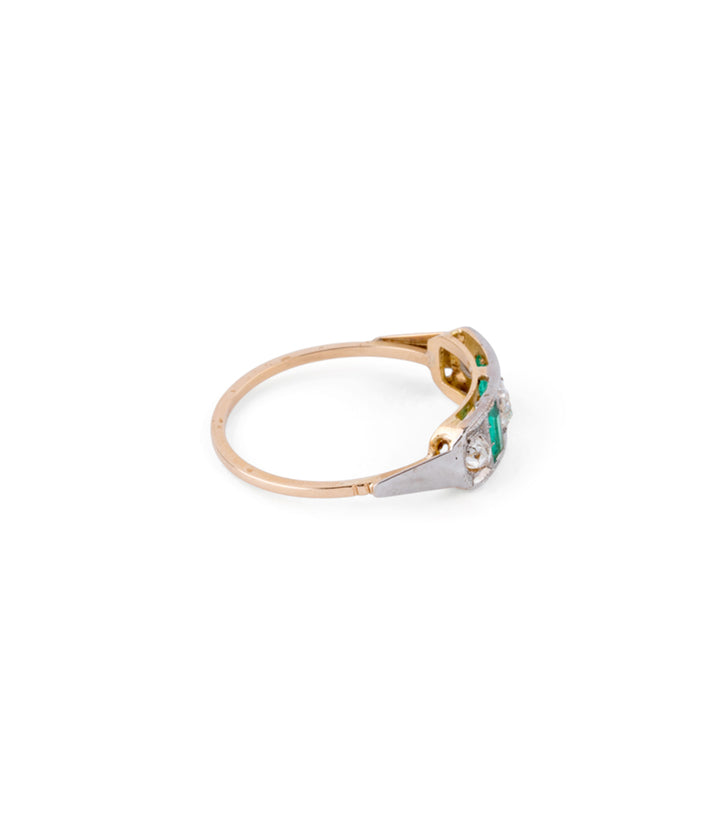 Bague jarretière ancienne "Gasa" profil droit - Caillou Paris