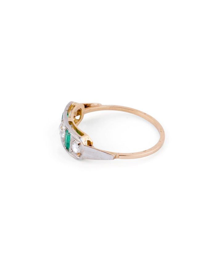 Bague jarretière ancienne "Gasa" profil gauche - Caillou Paris