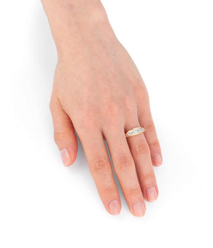 Bague jarretière ancienne en diamants "Valle" - Caillou Paris