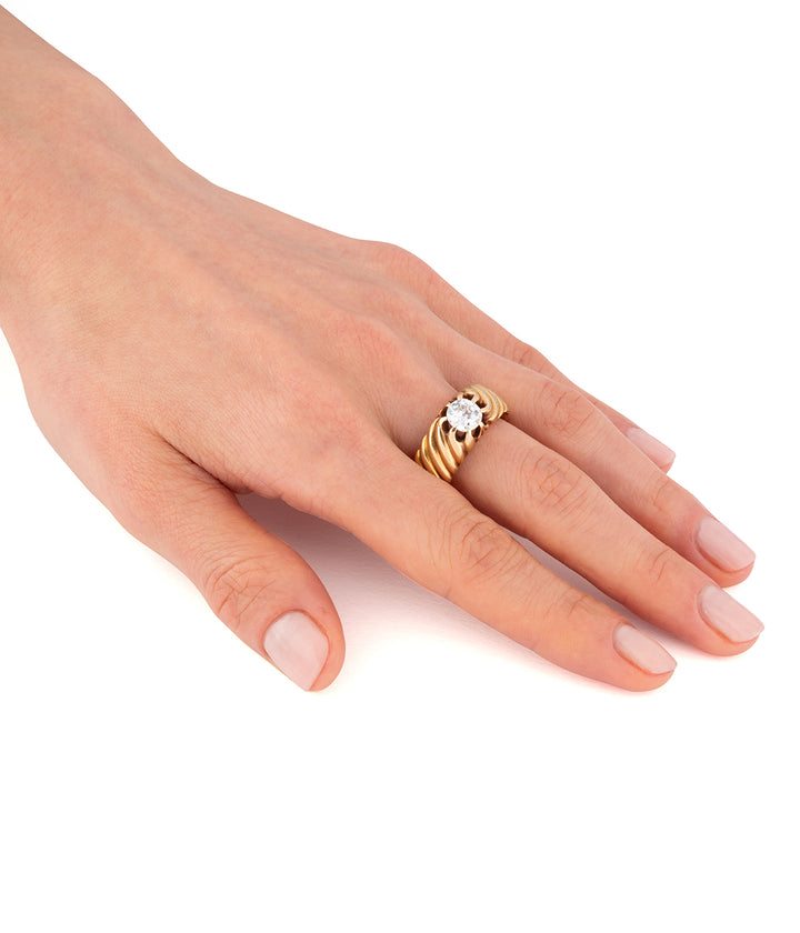 Bague jonc ancienne diamant "Avak" - Caillou Paris