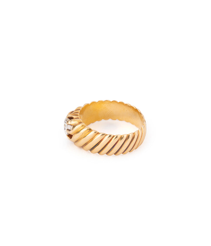 Bague jonc vintage diamant "Avak" - Caillou Paris