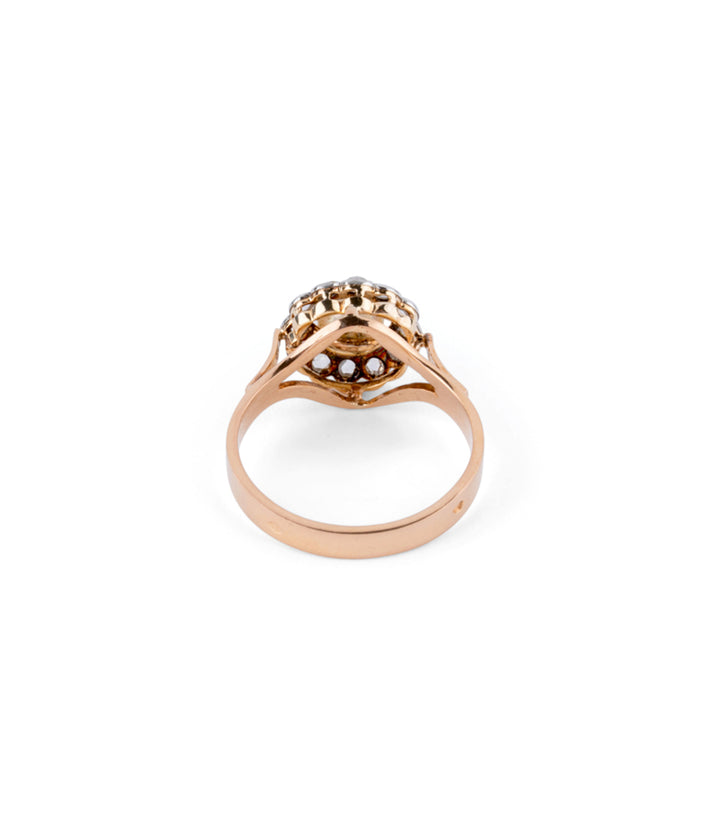 Bague marguerite ancienne "Xelena" dos - Caillou Paris