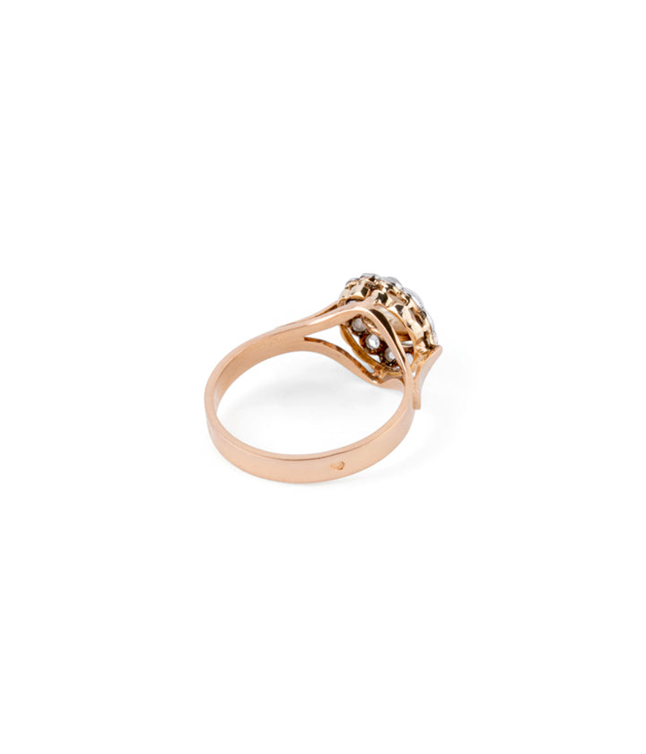 Bague marguerite ancienne "Xelena" dos droite - Caillou Paris