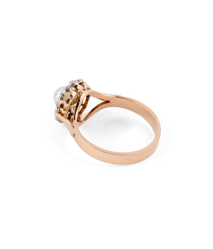Bague marguerite ancienne "Xelena" dos gauche - Caillou Paris