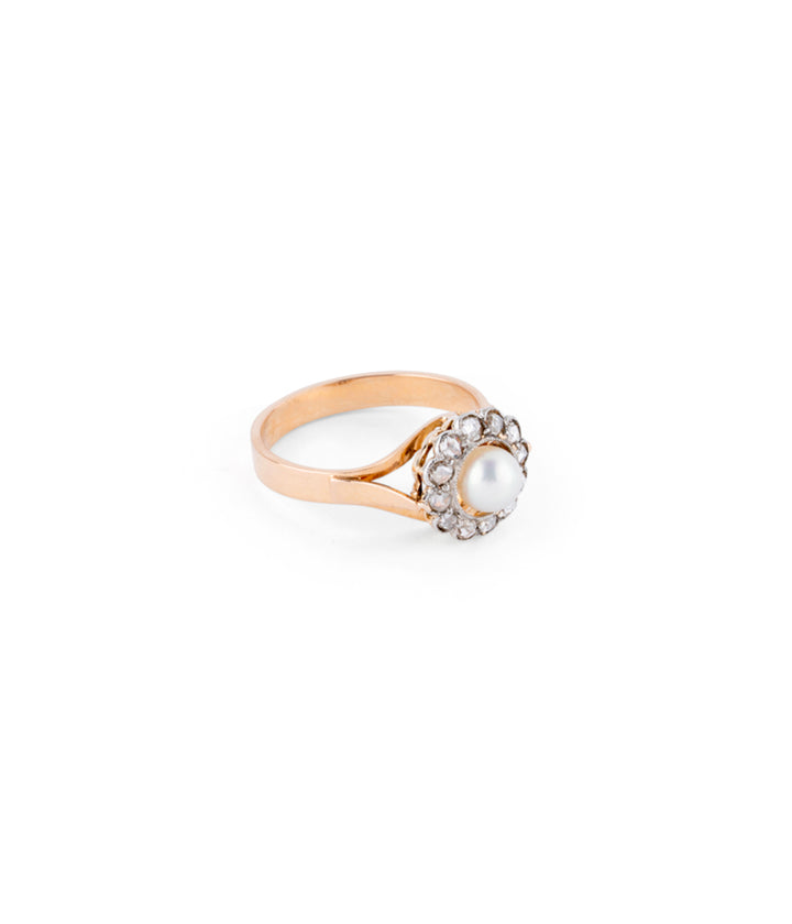Bague marguerite ancienne "Xelena" droite - Caillou Paris