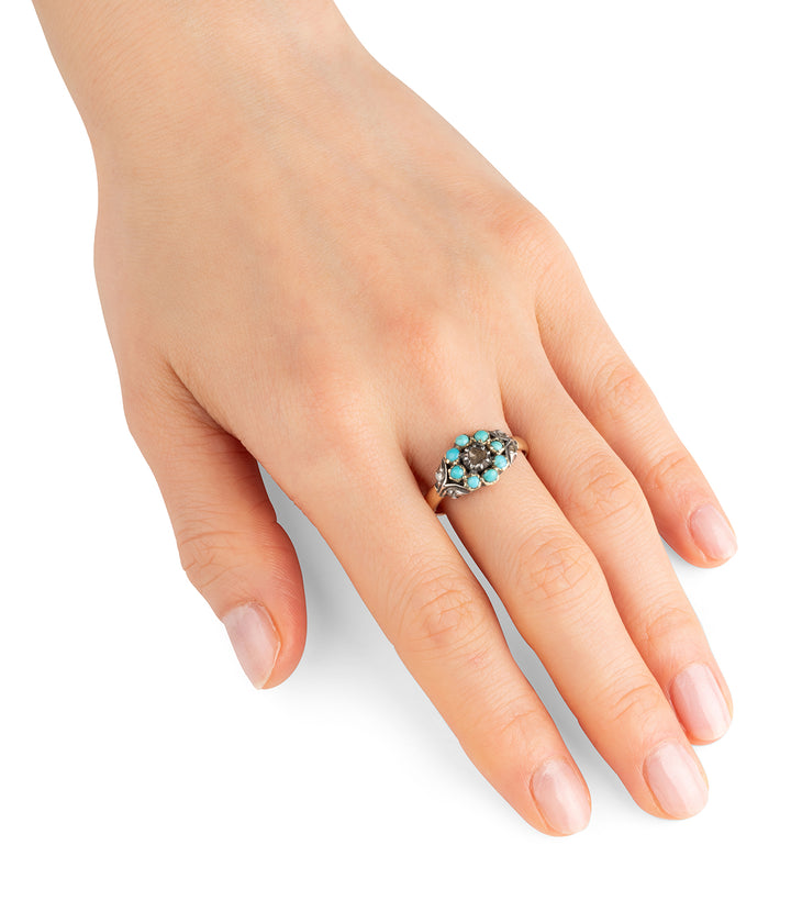 Bague ancienne en turquoise "Mattea"