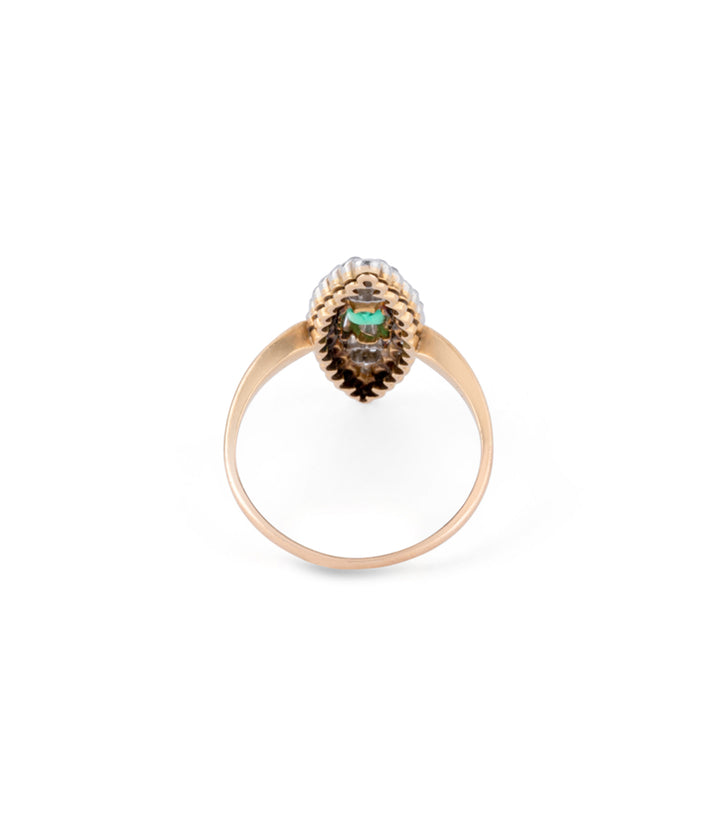 Bague marquise ancienne "Zaifa" dos - Caillou Paris