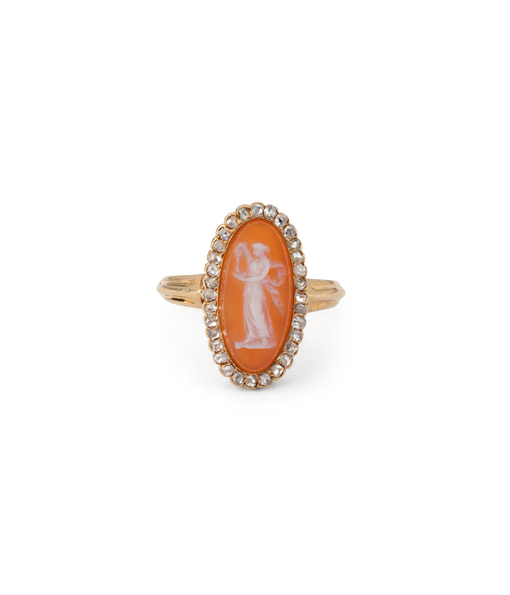 Bague marquise ancienne camee agate "Zaila" - Caillou Paris