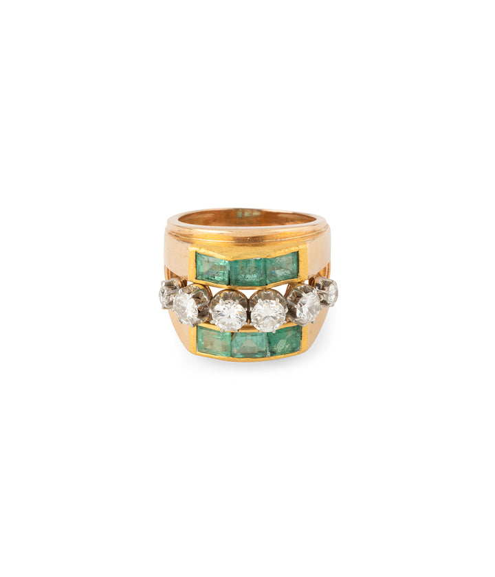 Bague-tank-emeraudes-diamants-Gull-Caillou-Paris