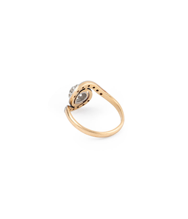 Bague Tourbillon ancienne "Valda" dos gauche - Caillou Paris