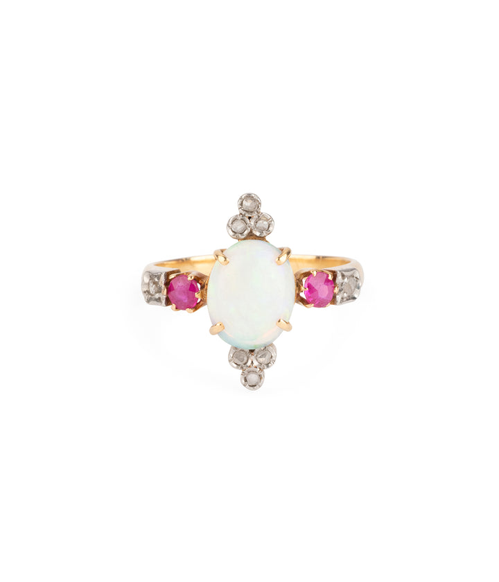 Bague-vintage-rubis-opale-or-18k-Rabi-Caillou-Paris