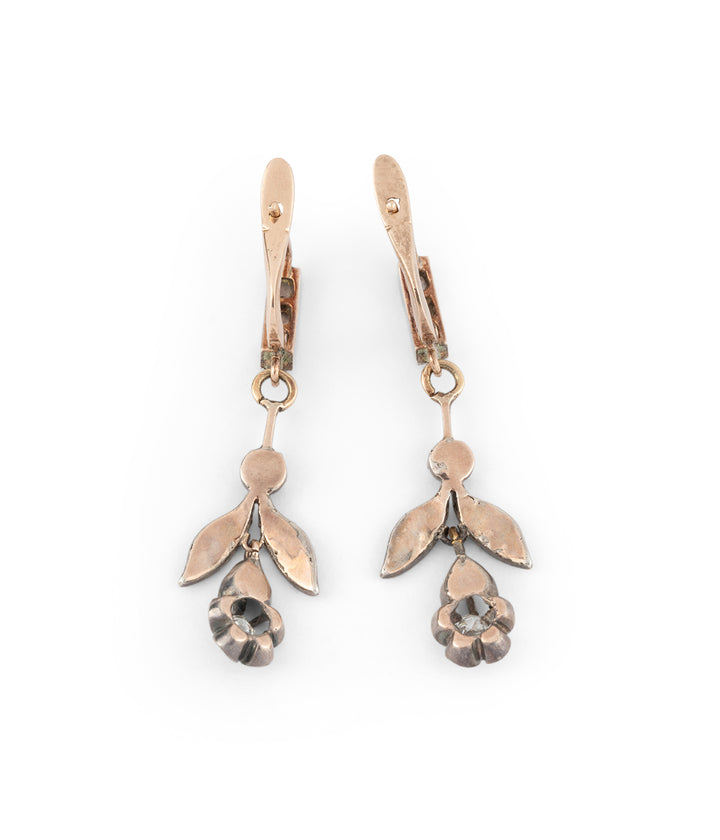Boucles d'oreilles anciennes provençales diamant Kaysa - Caillou Paris
