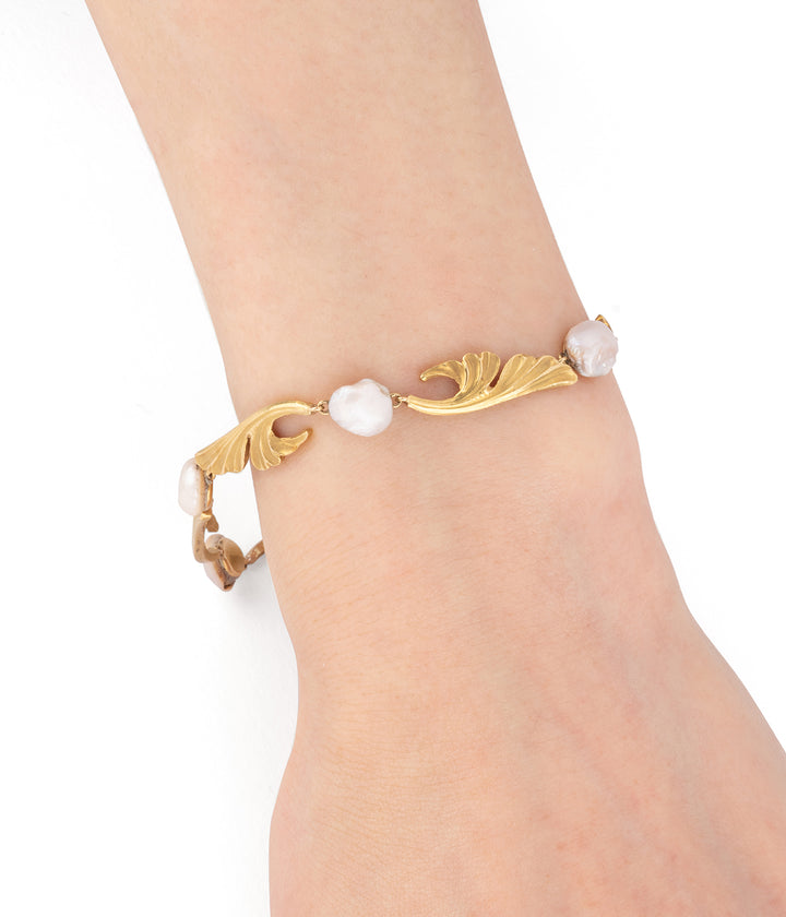 Bracelet Art nouveau en perles et or "Myrelle" - Caillou Paris