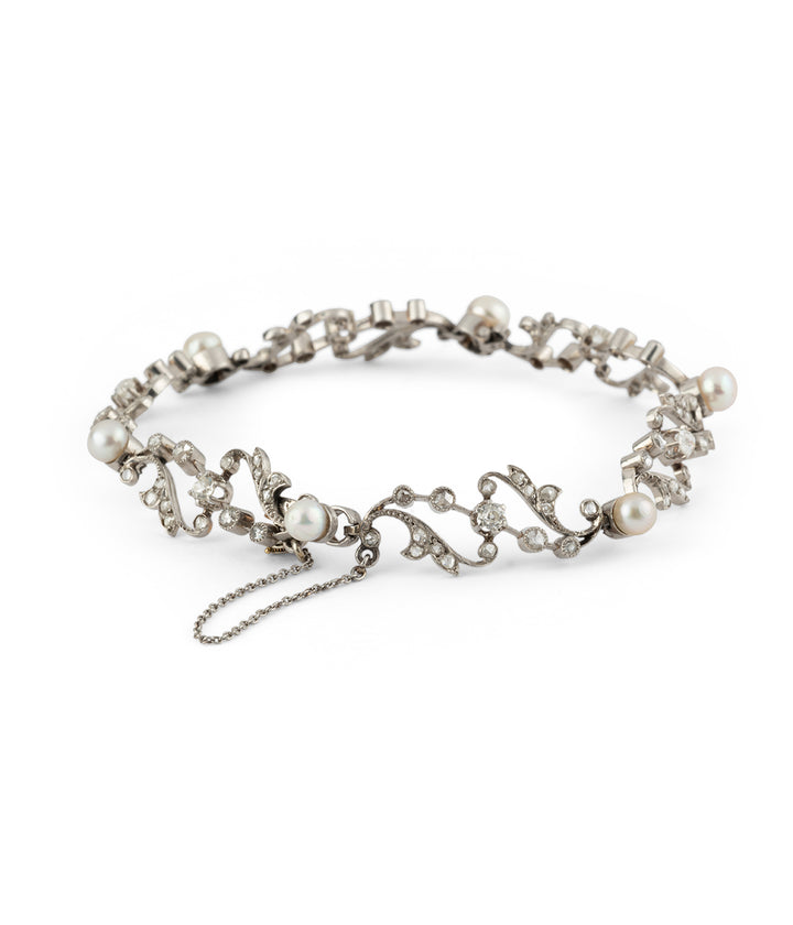 Bracelet Belle époque perles et diamants Pawl - Caillou Paris
