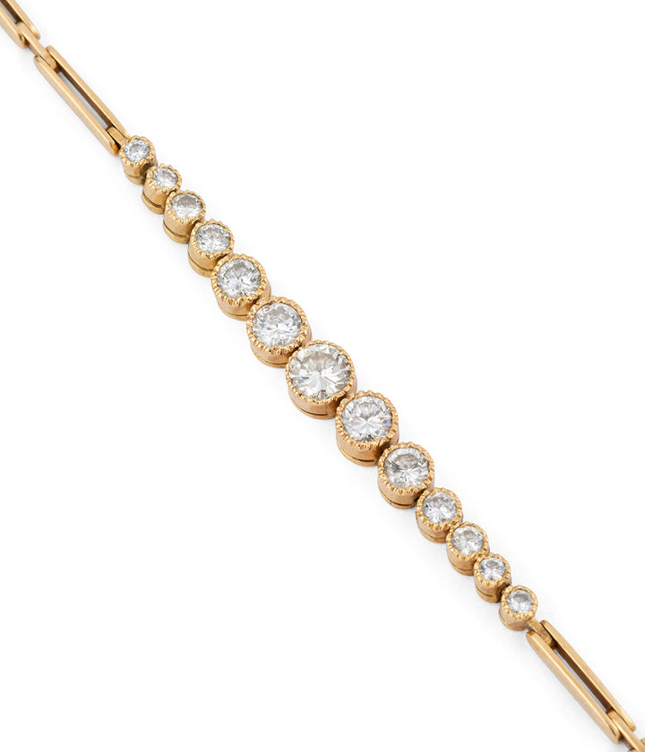Bracelet ancien en diamants "Hestia" gros plan V2 - Caillou Paris