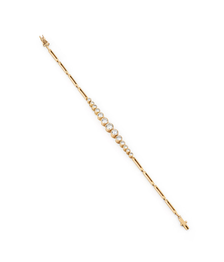 Bracelet ancien en diamants "Hestia" ligne - Caillou Paris