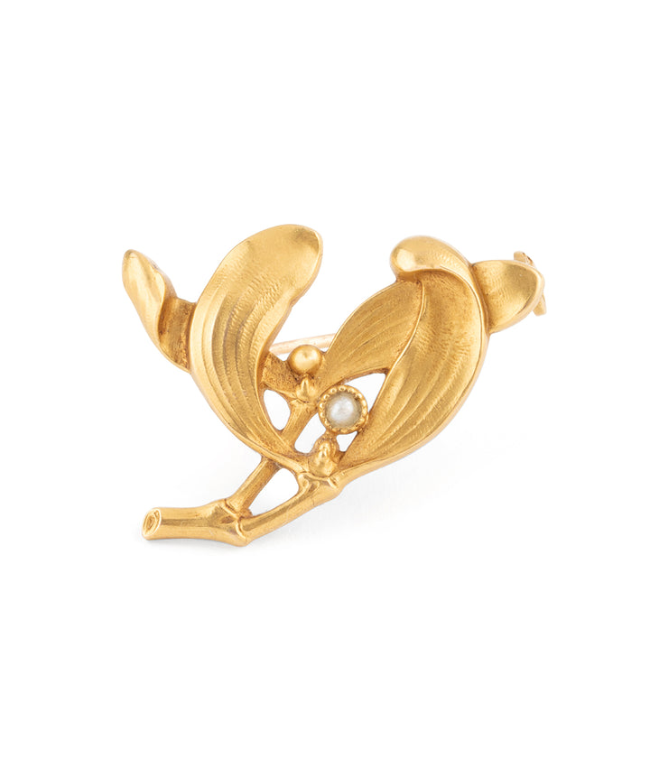 Broche Art nouveau gui "Nadim"