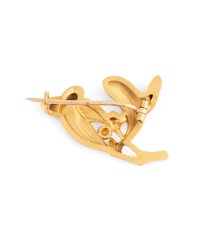 Broche Art nouveau gui "Nadim"