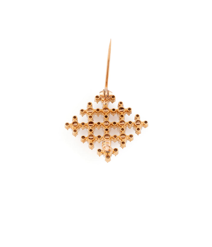 Broche anciennes en diamants et perles "Haro" - Caillou Paris