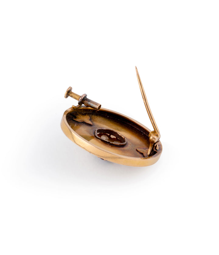Broche ancienne or "Gania" profil - Caillou Paris
