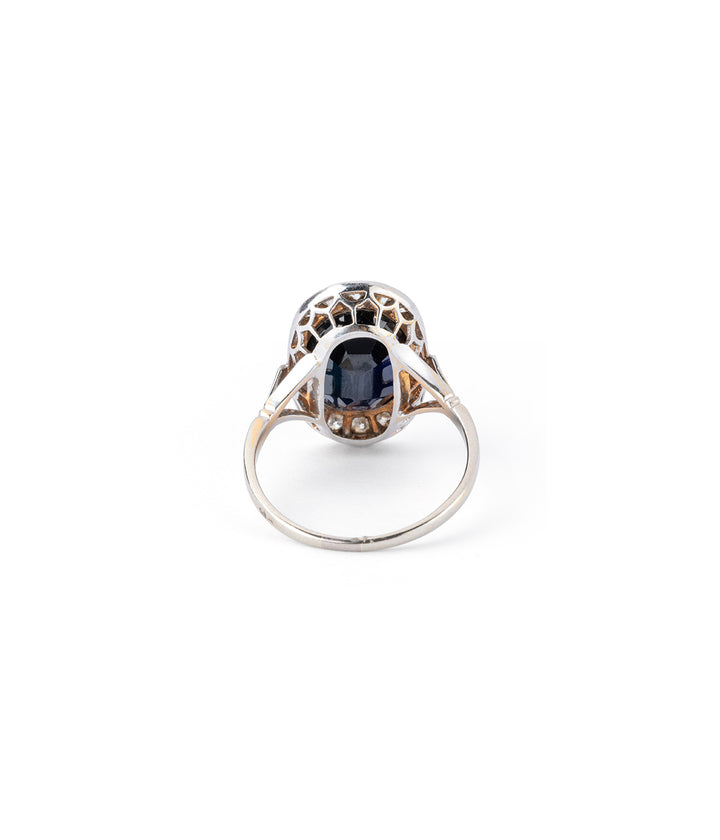 Caillou Paris - Bague ancienne saphir Peli dos
