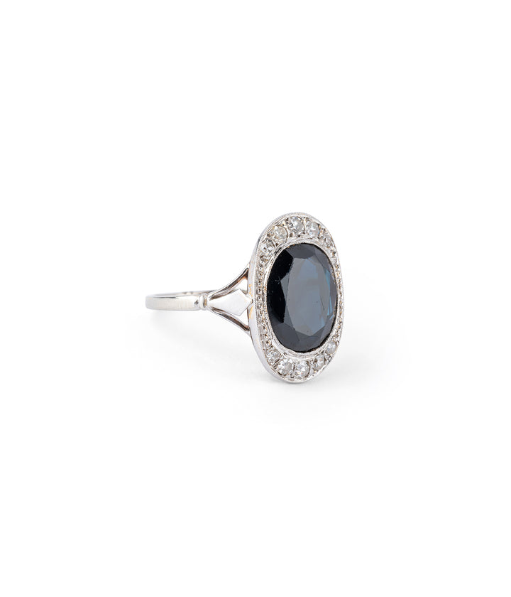 Caillou Paris - Bague ancienne saphir Peli droite