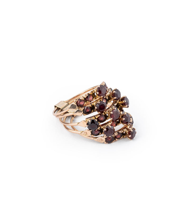 Bague de harem vintage en grenat Aanor droite - Caillou Paris
