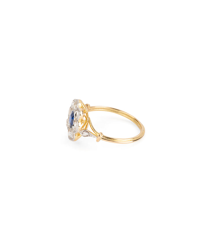 Caillou Paris - Bague marguerite ancienne Hera profil gauche